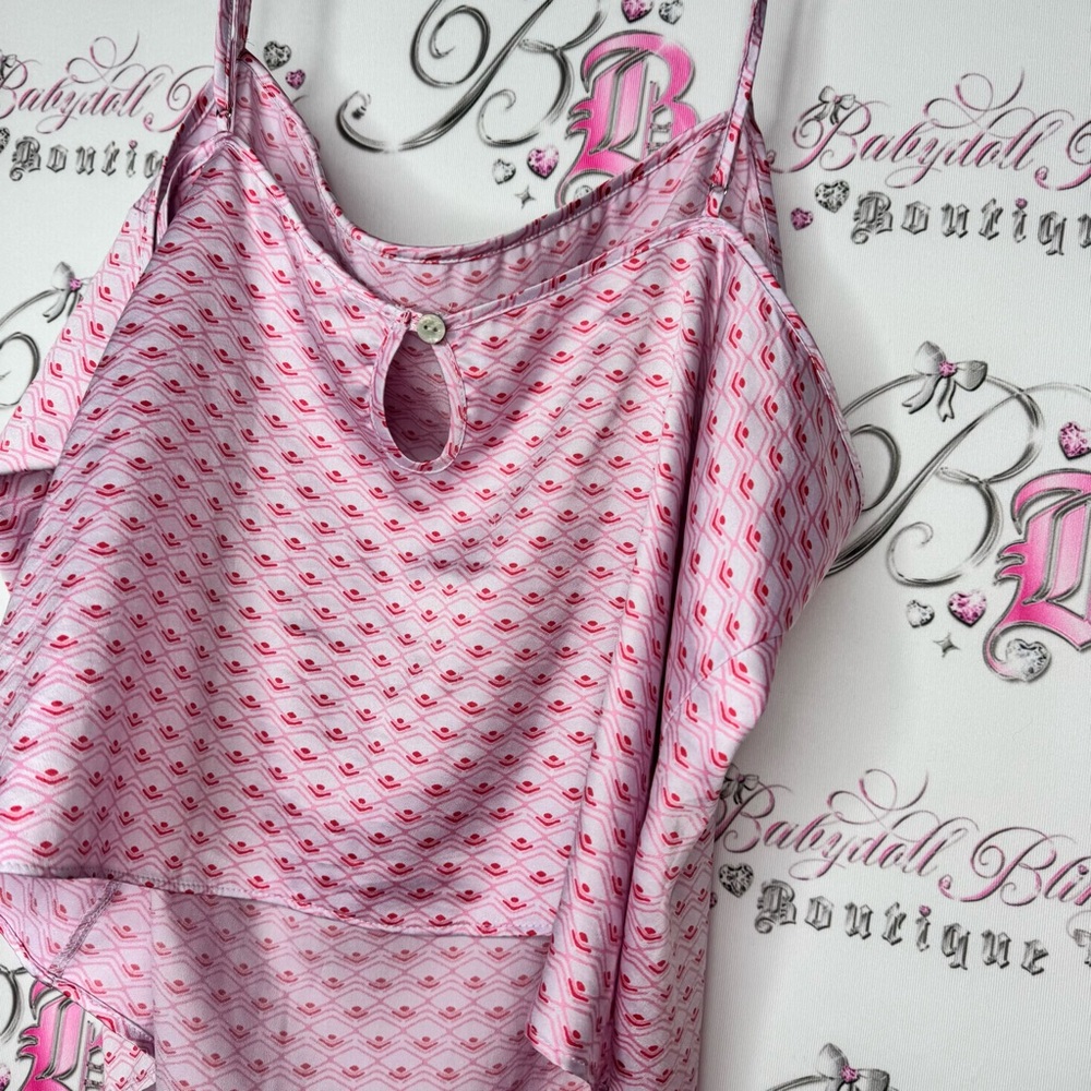 Victoria secret tank top floral keyhole button back Pink Patterned Cami Top - Picture 6 of 10